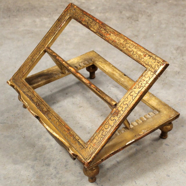 Antique Italian Gilded Table Lectern, 1800s For Sale - Image 6 of 15