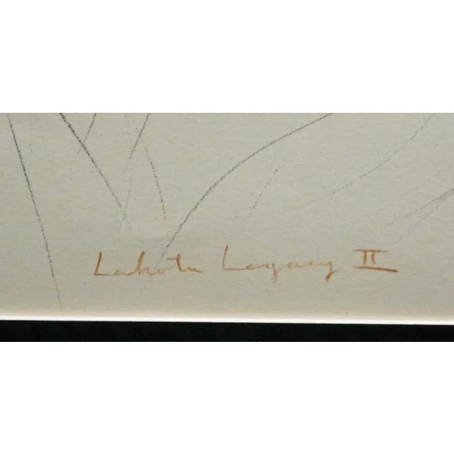 1980s Frank Howell "Lakota Legacy Ii" Hand Signed With Custom Frame For Sale In Denver - Image 6 of 6