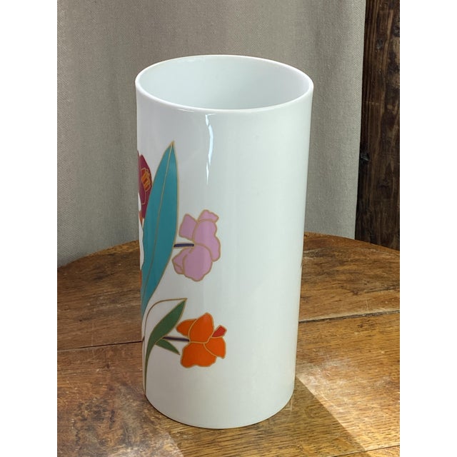 Porcelain Vase with Floral Decoration by Wolf Bauer for Rosenthal, 1970s For Sale - Image 11 of 15