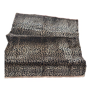 Clarence House Leopard Velvet Upholstery Fabric 50” X 34” For Sale