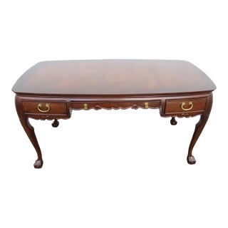 Drexel Heritage Mid Century Hollywood Regency Chippendale Large Desk For Sale