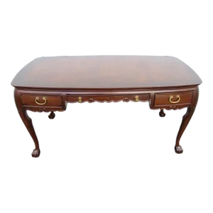 Drexel Heritage Mid Century Hollywood Regency Chippendale Large Desk