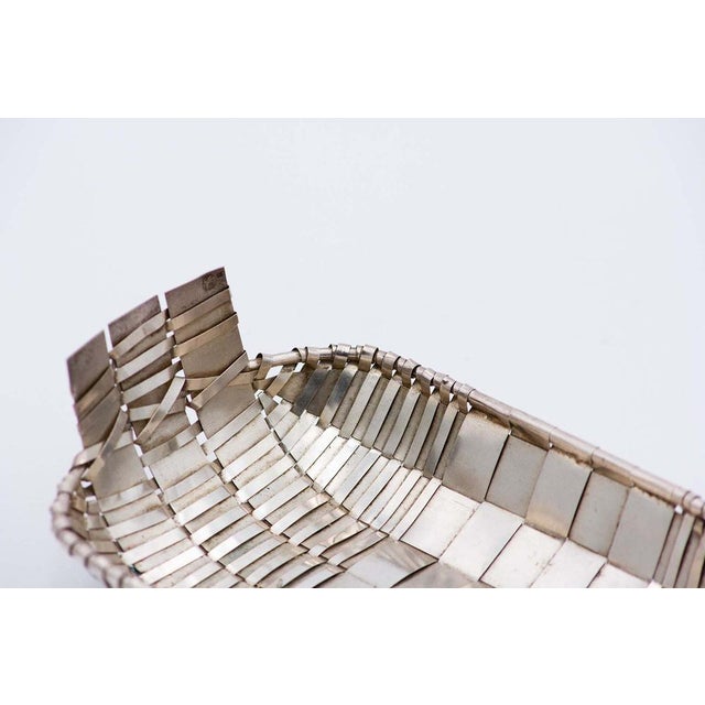 Silver Fish Basket with Two Handles For Sale - Image 5 of 6