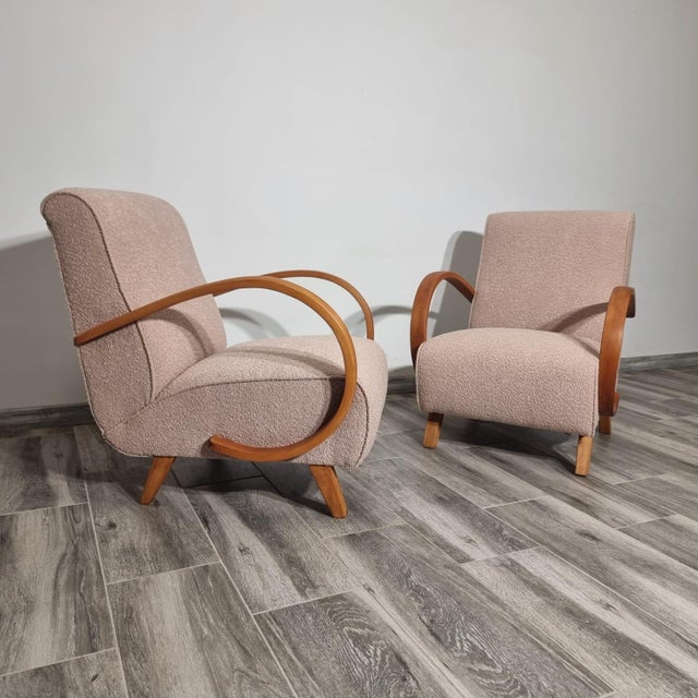 Art Deco Lounge Chairs from Jindřich Halabala, 1950s, Set of 2 For Sale - Image 16 of 16