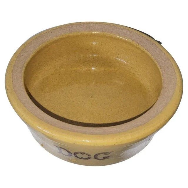 Stoneware pottery small dog bowl. Small Dog Bowl 2.75 height x 6 diameter.