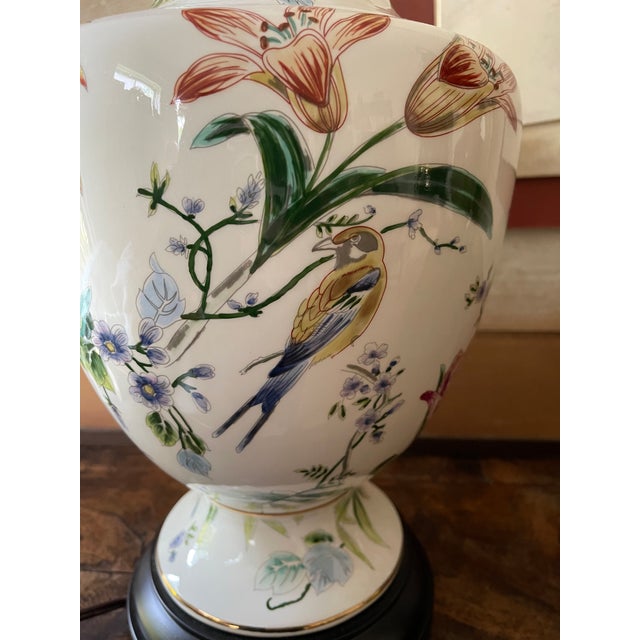 2010s Wildflower and Lily Lamp Attributed to Scully and Scully For Sale - Image 5 of 12