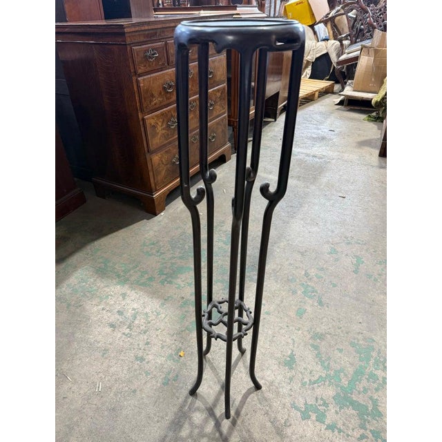 Art Nouveau Carved Wooden Plant Stand For Sale - Image 3 of 9