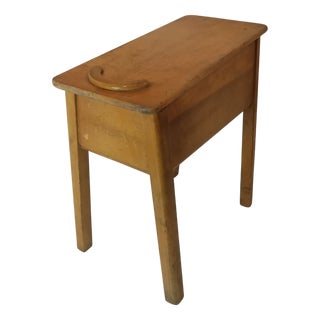Wooden Shoe Shine Cabinet, 1960s For Sale