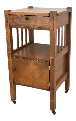 Antique Arts and Crafts Solid Oak Side Table