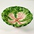 This is a stunning Cabbagewear Serving Bowl. The piece has a Majolica finish and deep green coloring wth Trompe L’Oeil...