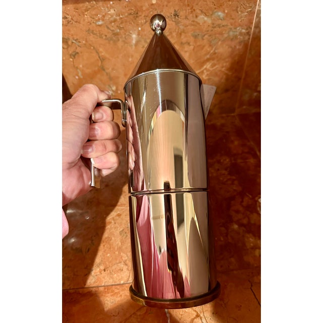 Description: For sale is an authentic, original 1980s production of the Alessi "La Conica" 6-cup stovetop espresso maker....