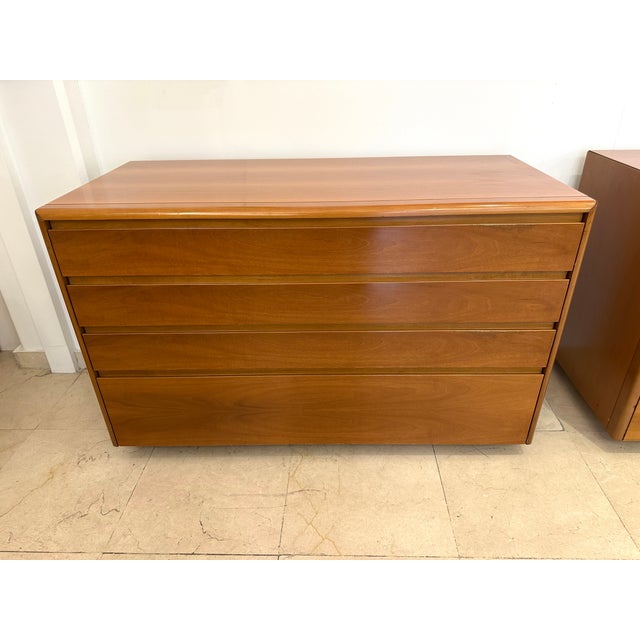 Pair of wood chest of drawers or commodes by the italian designer Luigi Saccardo for the design manufacture editor...