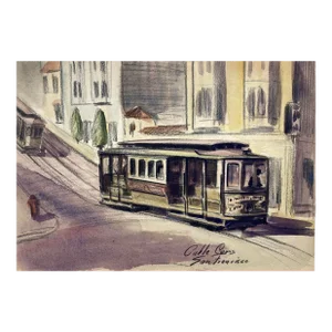1940s San Francisco Cable Car Painting