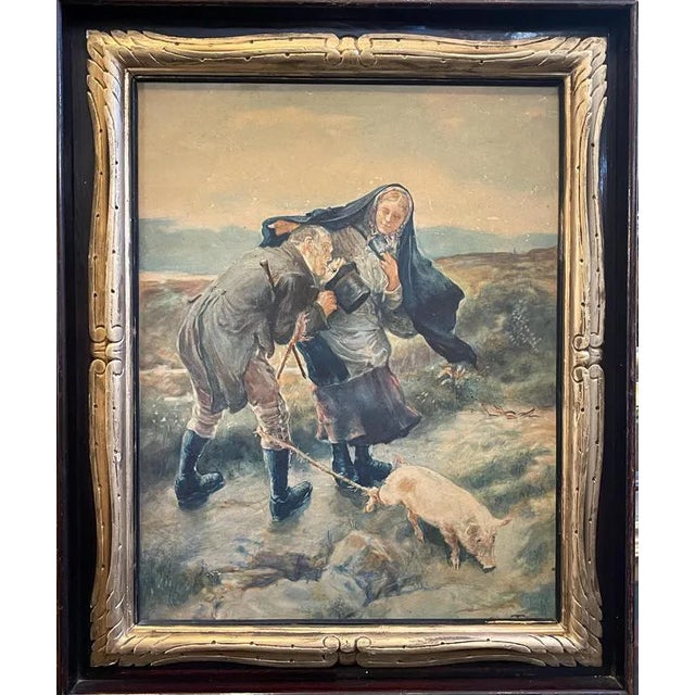 Salucci Tullio, Untitled, Watercolor on Cardboard, Framed For Sale