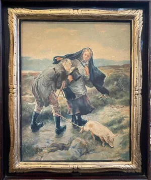 Salucci Tullio, Untitled, Watercolor on Cardboard, Framed