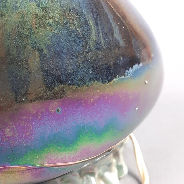 Ceramic Shell Table Lamp with Iridescent Fish the Marine Stage, 1970s For Sale - Image 10 of 18