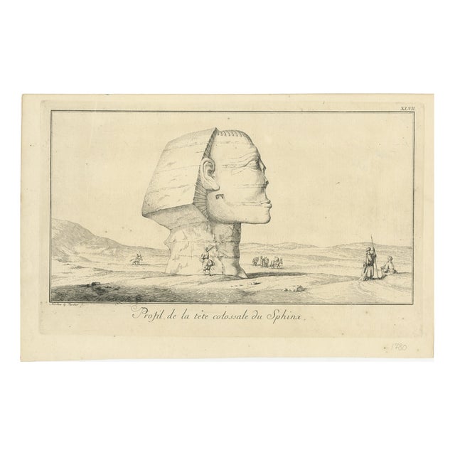 Norden & Tuscher, Sphinx of Giza, 1755, Paper For Sale