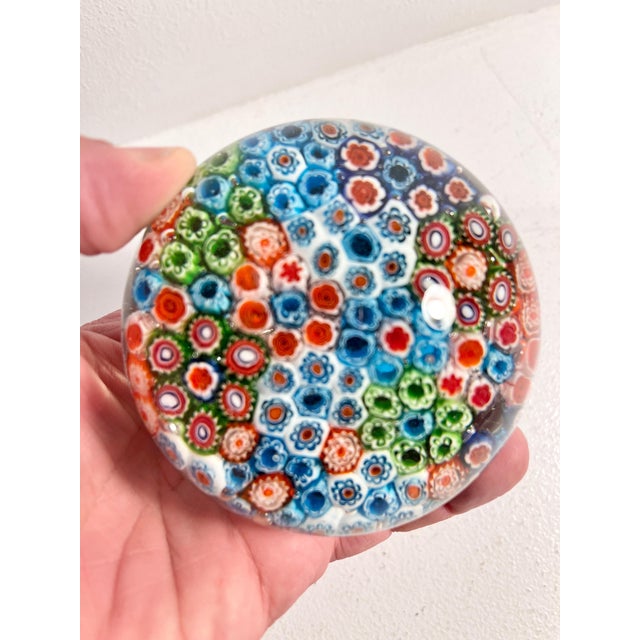 1970s Murano "millefiori" Art Glass Paperweight For Sale In Philadelphia - Image 6 of 10