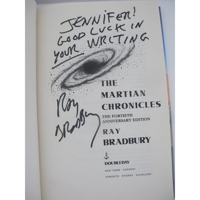 Ray Bradbury Hand Signed the Martian Chronicles 1990 40th Anniversary Hc Book For Sale - Image 4 of 7