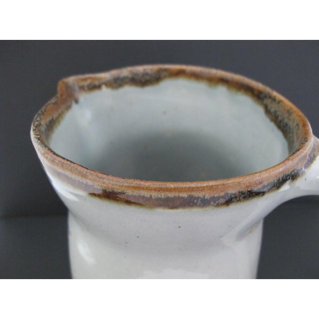 Ceramic Ken Edwards El Palomar Blue Bird Flowers Mexican Tonal Folk Art Pottery Pitcher For Sale - Image 7 of 11