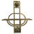 Art Nouveau Gilt Brass Wall-Mounted Magazine Rack, 1910 For Sale - Image 13 of 13