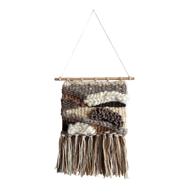 "Mesa Horizon" - Earth-Toned Woven Wall Art For Sale