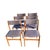 Set of six Mid-Century Scandinavian dining chairs with teak frames and upholstered seats and backs. Solid wood...