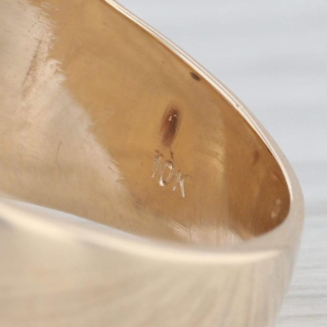 0.10ctw Diamond Masonic Signet Ring 10k Gold Size 10.25 Square Compass Tools For Sale In Greensboro - Image 6 of 7