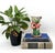 Charming diminutive hand-sculpted Italian ceramic vase featuring applied dimensional blossoms and hand-painted foliage in...