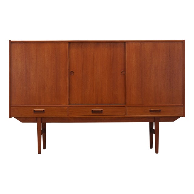 Danish Teak Highboard, 1960s For Sale