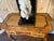 Antique French Three Drawer Inlaid Console Table For Sale - Image 9 of 9