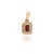 Metal 1990s Octagon Ruby and Diamond Halo Art Deco Pendant in 14k Yellow Gold For Sale - Image 7 of 13