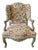 French Lounge Chair with Detailed Carvings For Sale