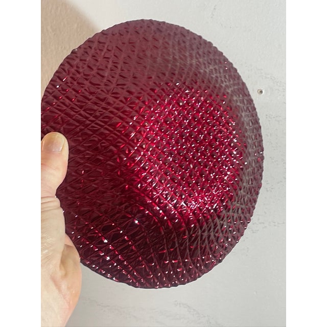 1970s Mid-Century Modern Decor Collection: 3-Piece Amberina, Gold Starburst, and Textured Pottery Set For Sale In Atlanta - Image 6 of 10