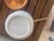 Farmhouse Copper Double Boiler Porcelain Insert, & Brass Handles For Sale In Santa Fe - Image 6 of 7