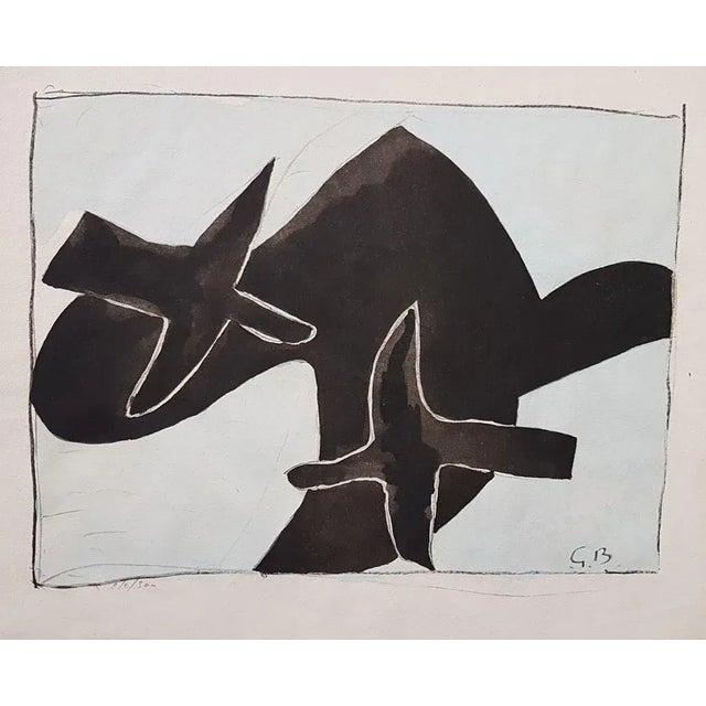 The Black Birds is a lithograph published by Maeght after an original composition by Georges Braque in 1958. Braque...