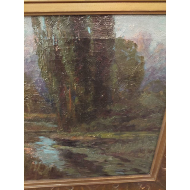 Antique California Artist Ralph Davison Miller Oil Painting Housed in a Carved Frame For Sale In Boston - Image 6 of 18