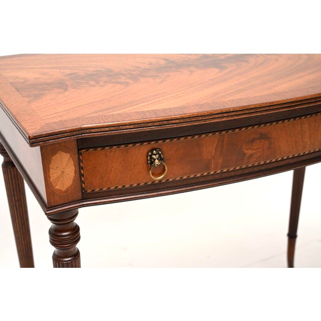 Vintage Sheraton Style Writing Table, 1920 For Sale - Image 9 of 11