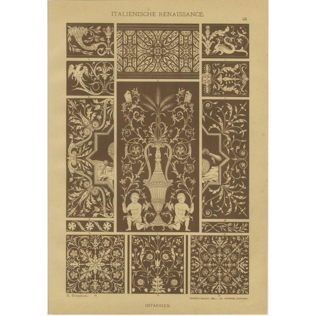 Italian renaissance design prints by h. Dolmetsch from ornamentenschatz, ca. 1880 this set of original antique prints...