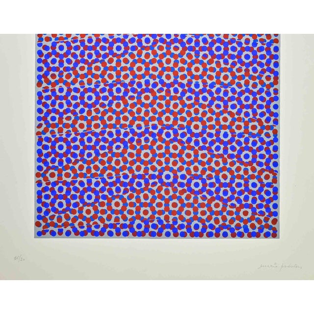 Abstract composition is a beautiful colored screen print realized by Mario Padovan in 1977. Hand-signed in pencil on the...