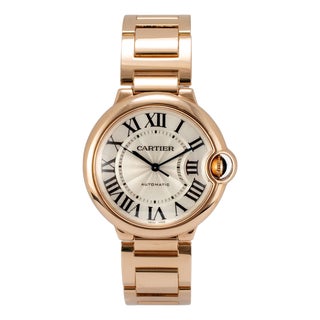 Cartier Ballon Bleu Medium 36mm W69004z2/3003 18k Rose Gold Automatic Watch For Sale