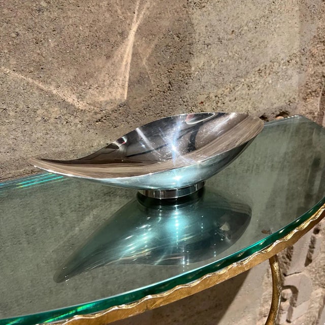 1950s John Prip Silverplated Sculptural Teardrop Dish Reed & Barton 65 For Sale In San Diego - Image 6 of 13
