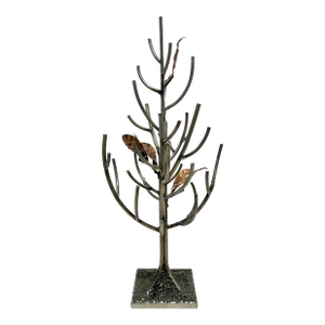 Signed Pete Marfei 2001 Lunar Art Collection Metal Jewelry Tree Stand