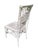 1940s Shabby Chic White Wicker Mahogany Top Writing Secretary Desk W/ Chair For Sale - Image 13 of 14