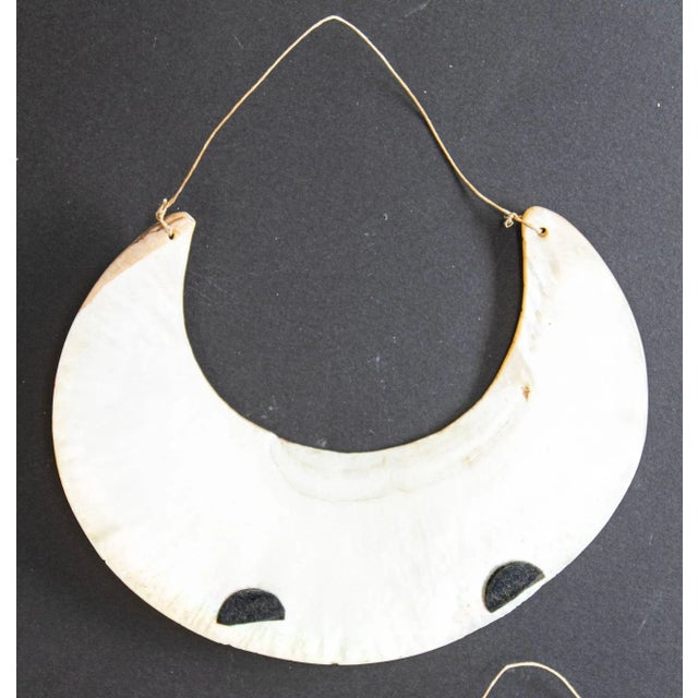 Antique Ethnic Tribal Kina Crescent Shell Necklaces Papua New Guinea Set of 3 For Sale - Image 11 of 12