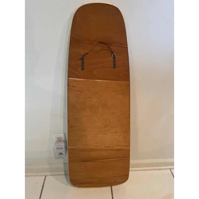 Vintage Mid-Century Modern Organic Brass Teardrop Wall Mirror, 1970s For Sale - Image 10 of 12