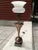 Sculptural Purple Tulip Table Torchiere With Milk Glass Diffuser Manner of Gerald Thurston for Lightolier For Sale - Image 12 of 13