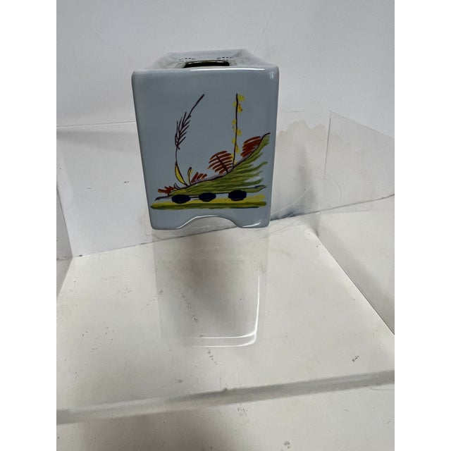 Asian Delft Chinoiserie Flower Brick For Sale - Image 3 of 6