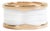 Bvlgari b.zero1 Collection 18k Rose Gold White Ceramic Two Tone 4 Band Ring, Size 7.5 For Sale