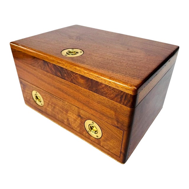 Vintage Handmade Musical Jewelry Cabinet With Drawer For Sale